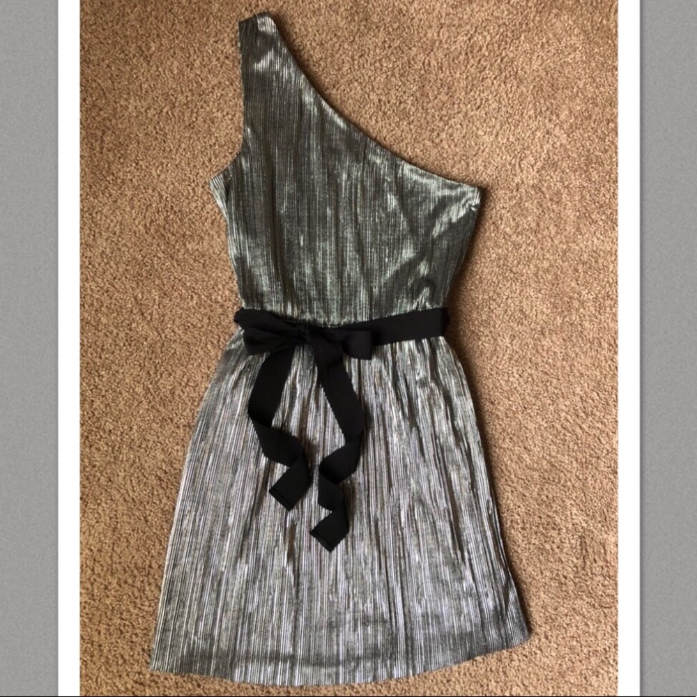 Express Grecian One Shoulder Medium Silver